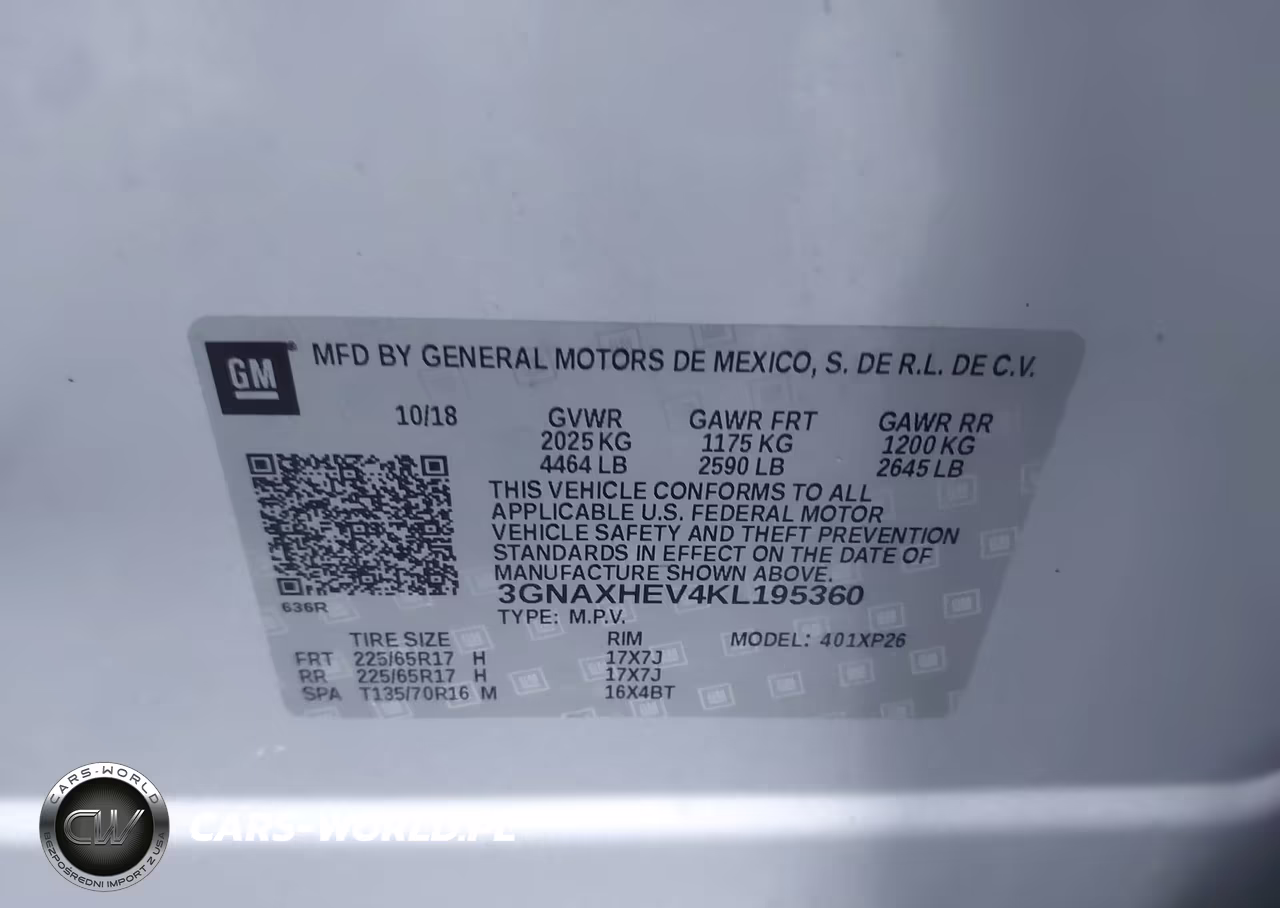 2019 Chevrolet Equinox Ls VIN:3GNAXHEV4KL195360 - 9