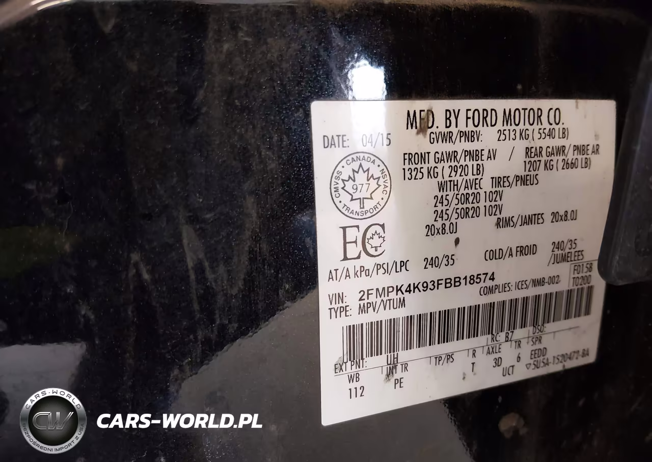 2015 Ford Edge Titanium VIN:2FMPK4K93FBB18574 - 9