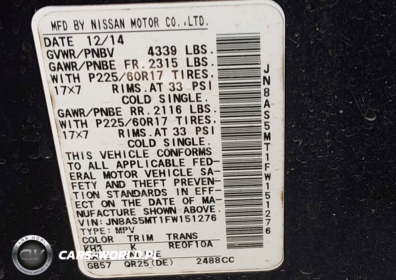2015 Nissan Rogue Select S VIN:JN8AS5MT1FW151276 - 9