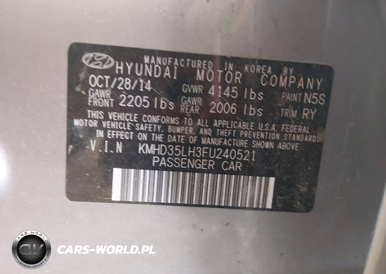 2015 Hyundai Elantra Gt VIN:KMHD35LH3FU240521 - 9