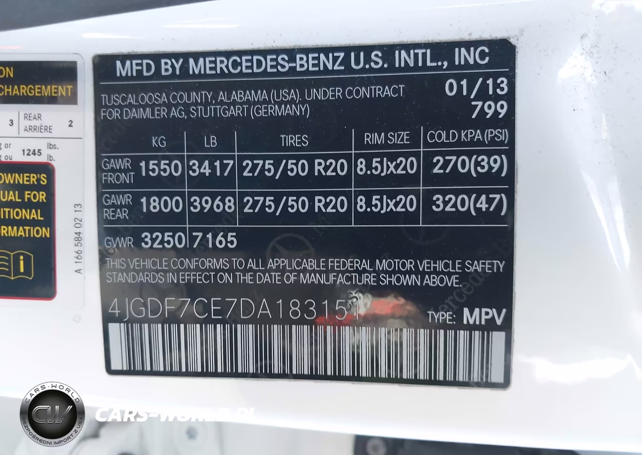 2013 Mercedes-Benz Gl 450 4Matic VIN:4JGDF7CE7DA183151 - 9