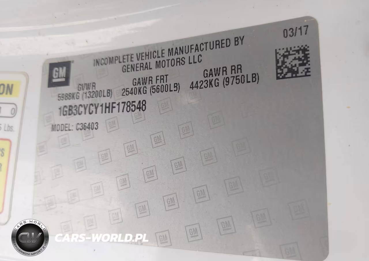 2017 Chevrolet Silverado 3500Hd Chassis Wt VIN:1GB3CYCY1HF178548 - 8
