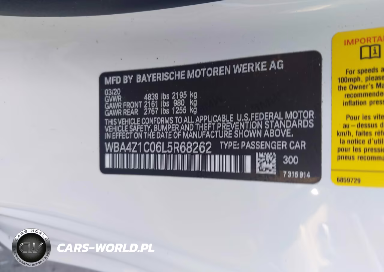 2020 BMW 430I VIN:WBA4Z1C06L5R68262 - 9