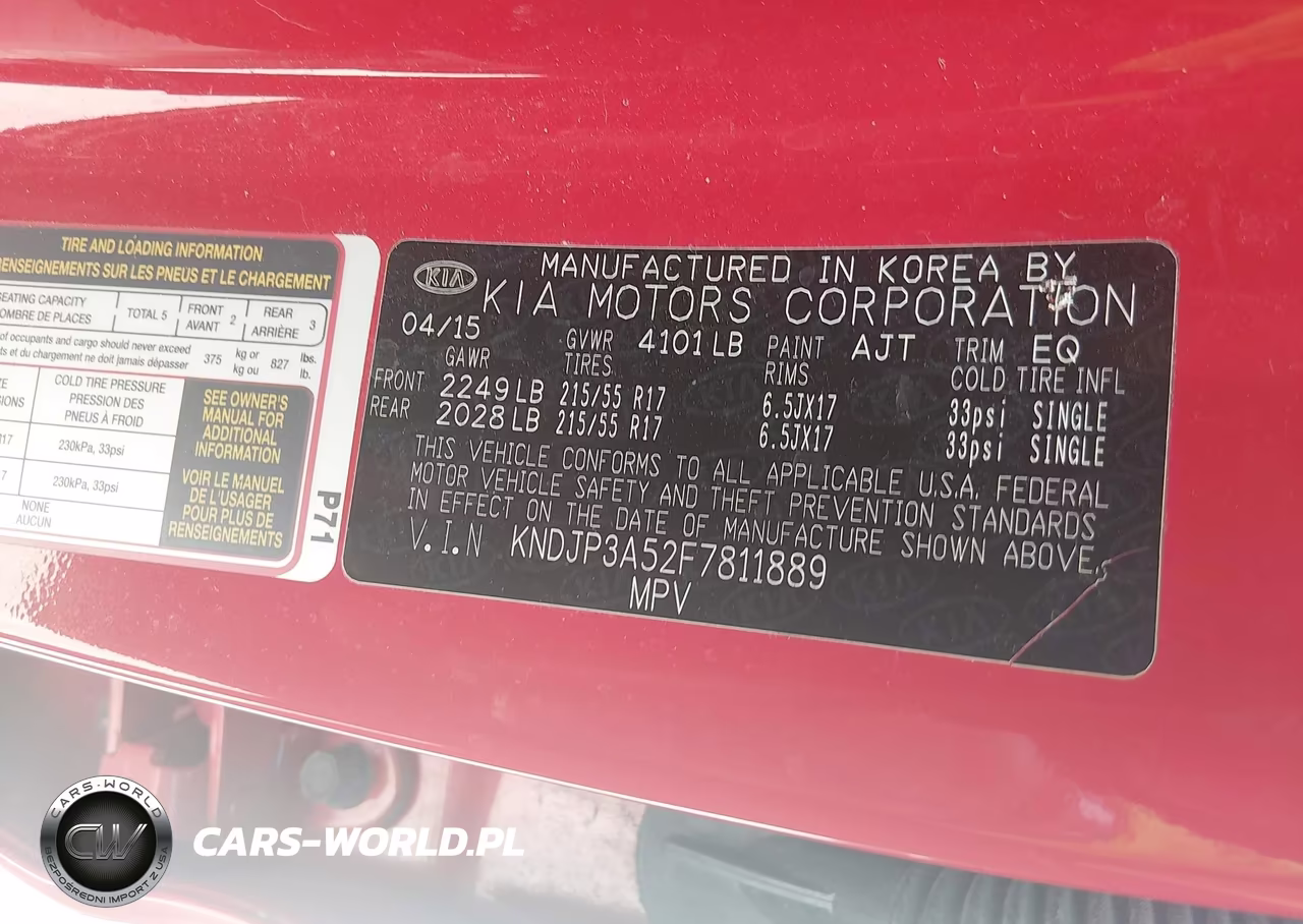 2015 Kia Soul + VIN:KNDJP3A52F7811889 - 9