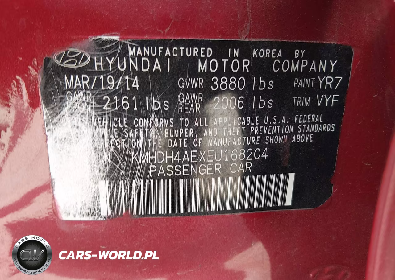 2014 Hyundai Elantra Limited VIN:KMHDH4AEXEU168204 - 9
