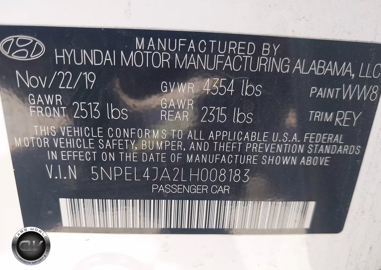 2020 Hyundai Sonata Sel VIN:5NPEL4JA2LH008183 - 9