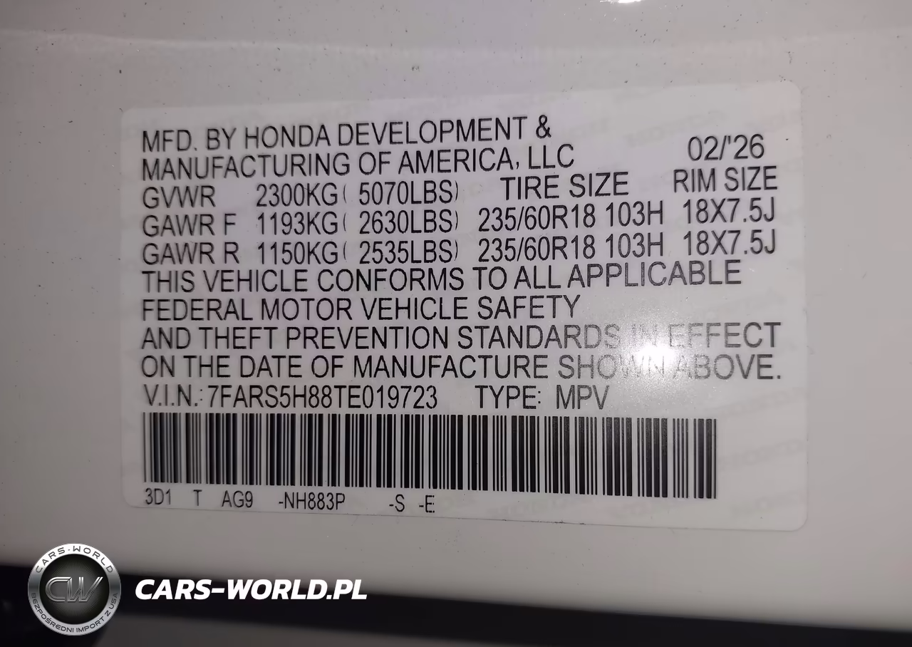 2026 Honda Cr-V Hybrid 2Wd Sport-L VIN:7FARS5H88TE019723 - 9