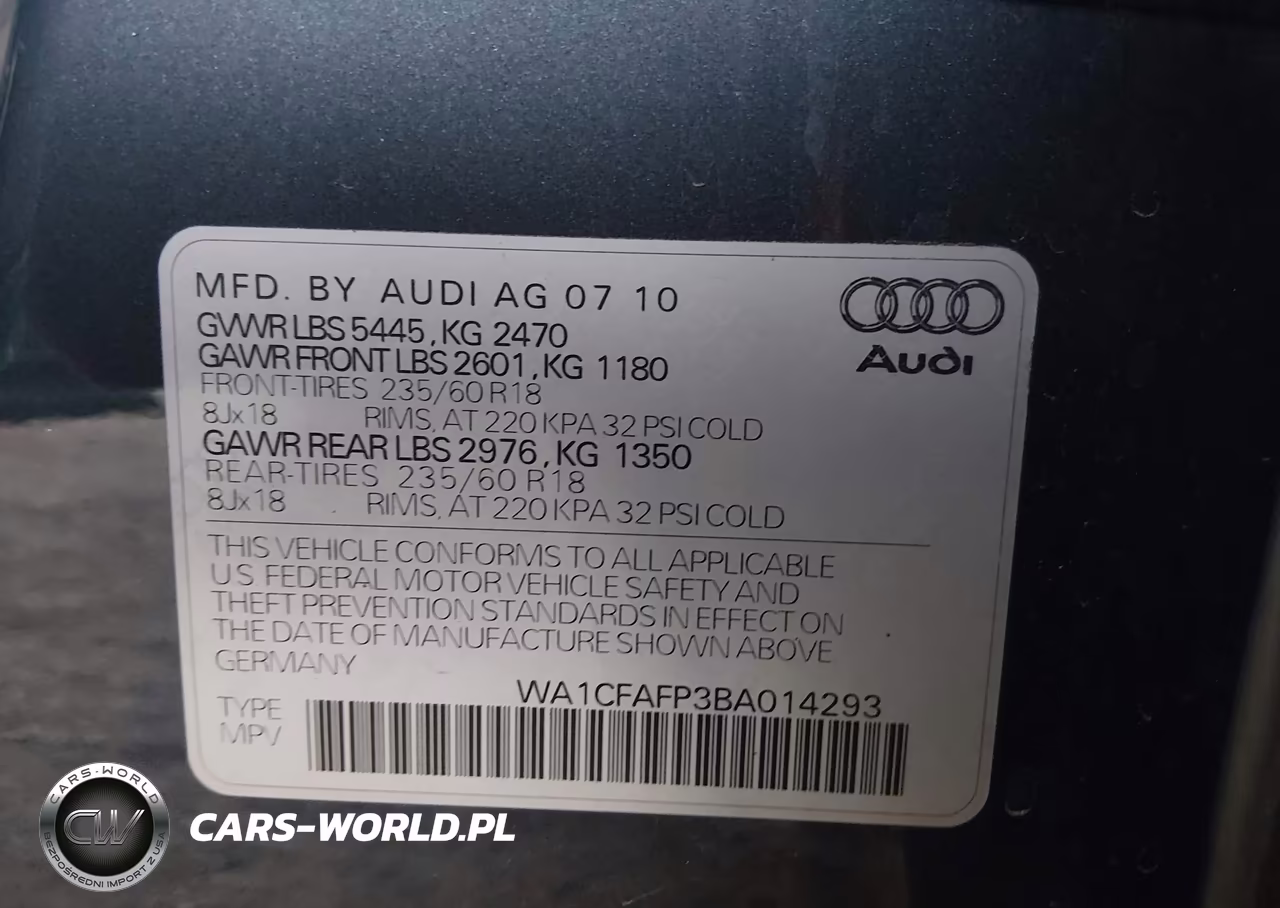 2011 Audi Q5 2.0T Premium VIN:WA1CFAFP3BA014293 - 9