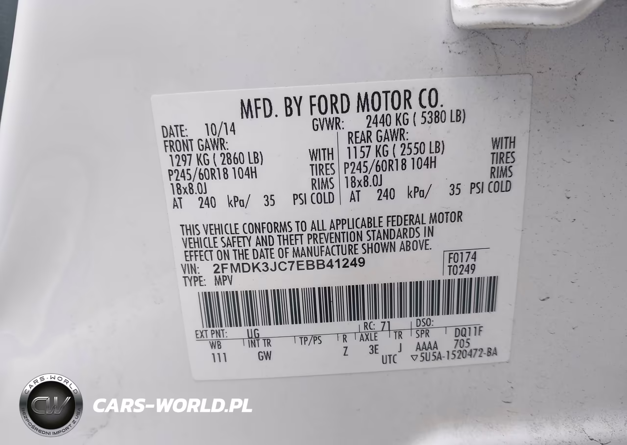 2014 Ford Edge Sel VIN:2FMDK3JC7EBB41249 - 9