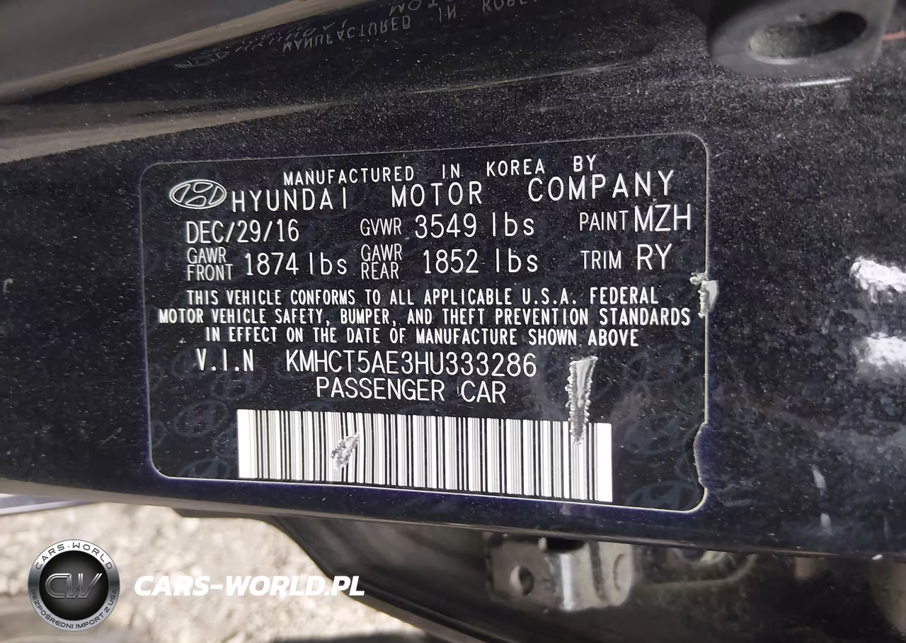 2017 Hyundai Accent Se VIN:KMHCT5AE3HU333286 - 9