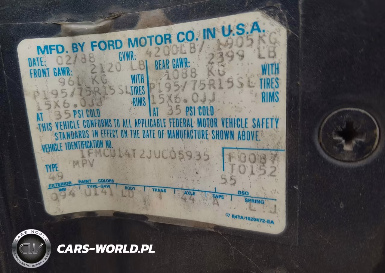 1988 Ford Bronco Ii VIN:1FMCU14T2JUC05935 - 9