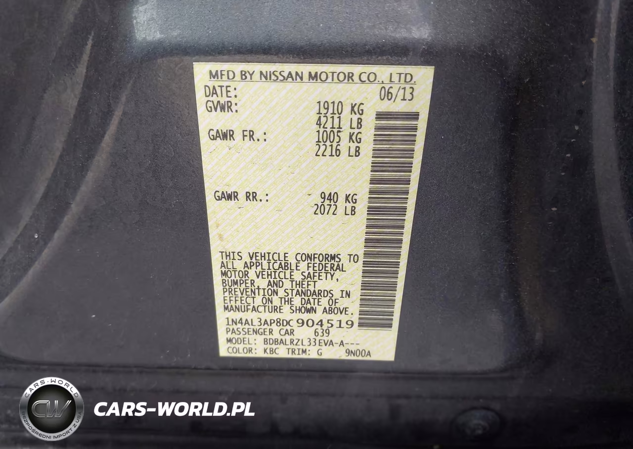 2013 Nissan Altima 2.5 S VIN:1N4AL3AP8DC904519 - 9