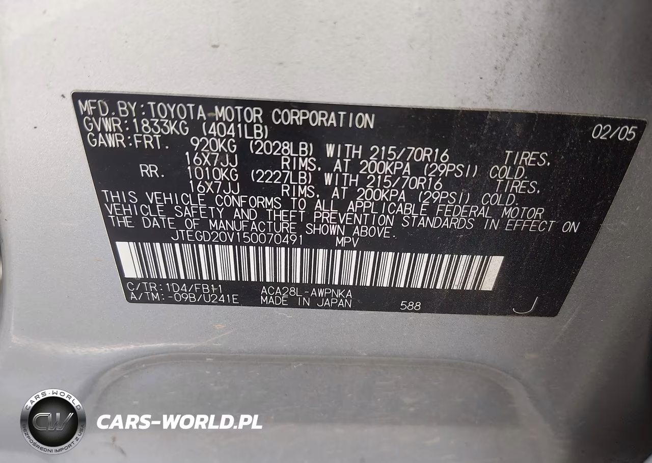 2005 Toyota Rav4 VIN:JTEGD20V150070491 - 9