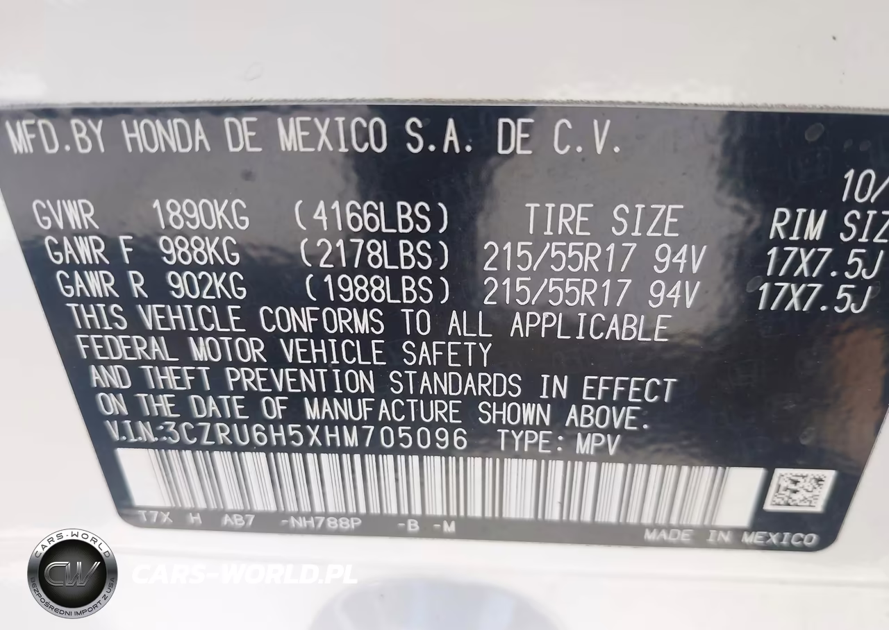 2017 Honda Hr-V Ex VIN:3CZRU6H5XHM705096 - 9