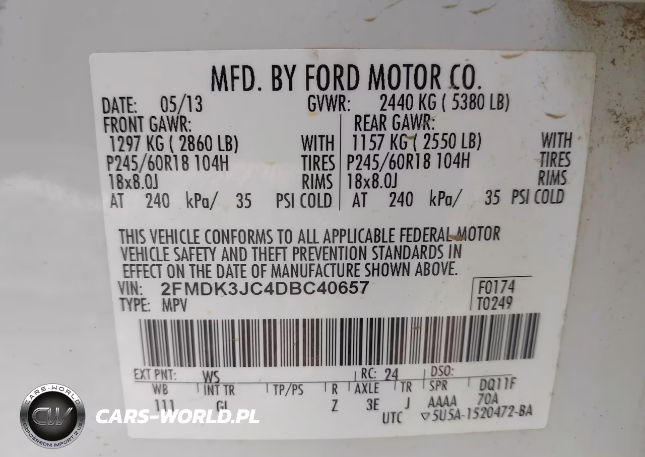 2013 Ford Edge Sel VIN:2FMDK3JC4DBC40657 - 9