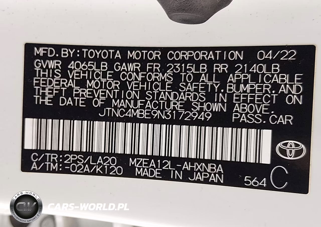 2022 Toyota Corolla Xse VIN:JTNC4MBE9N3172949 - 9