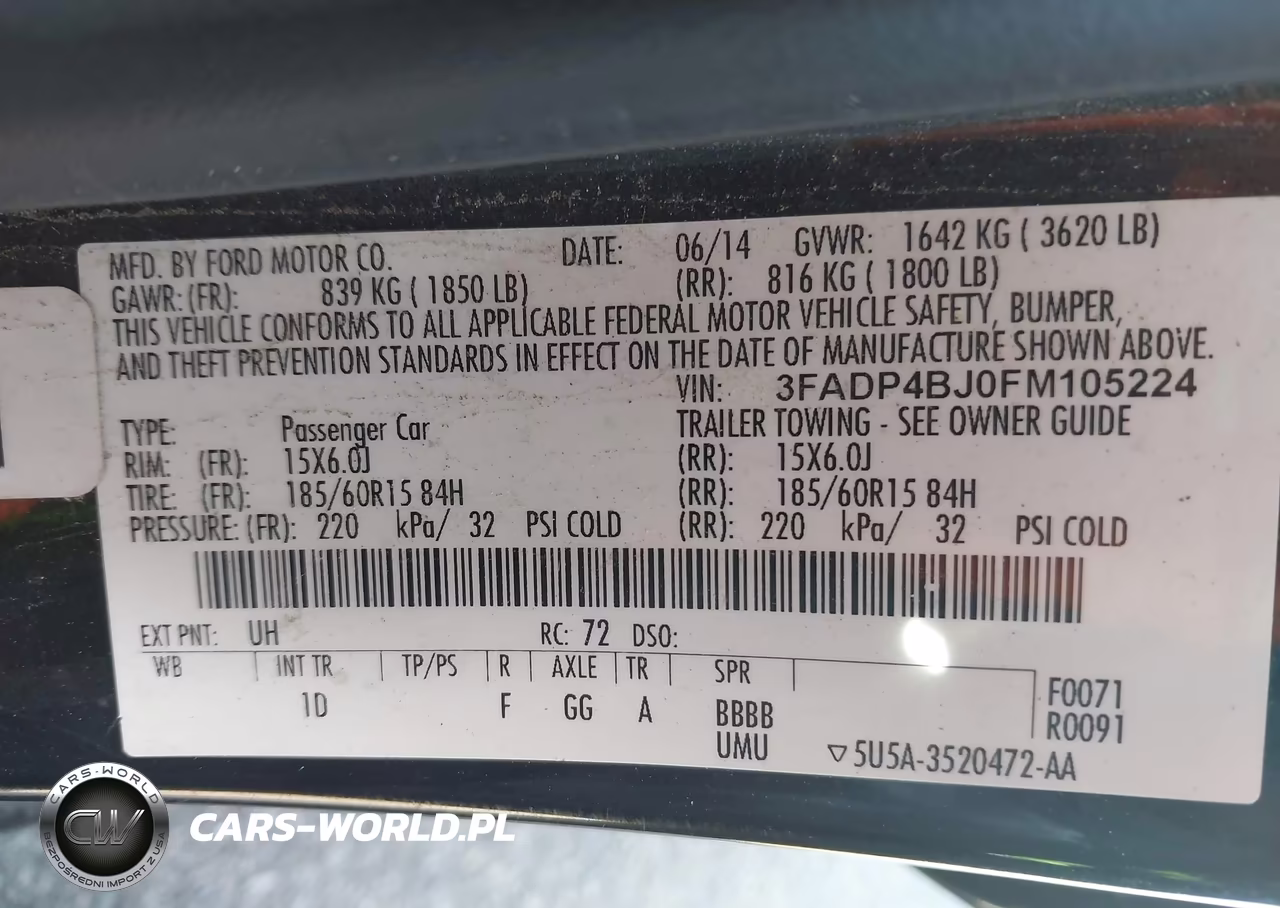 2015 Ford Fiesta Se VIN:3FADP4BJ0FM105224 - 9