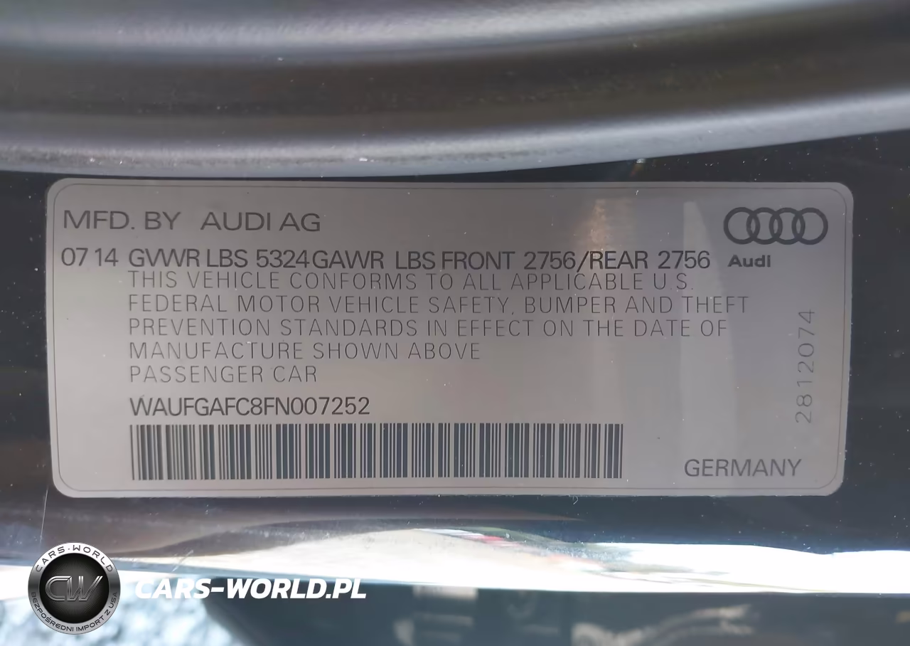 2015 Audi A6 3.0T Premium Plus VIN:WAUFGAFC8FN007252 - 9