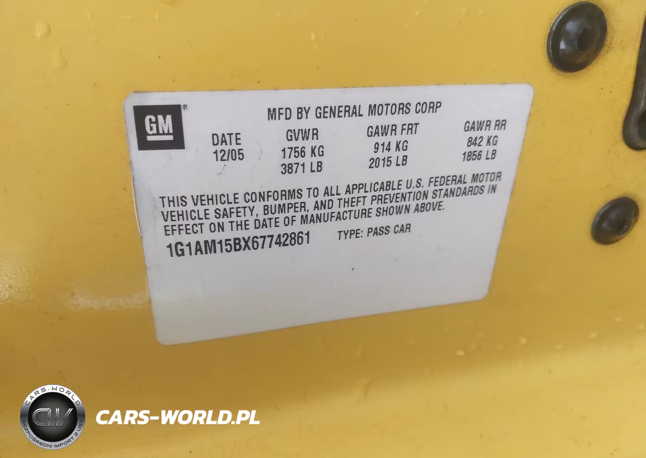 2006 Chevrolet Cobalt Ss VIN:1G1AM15BX67742861 - 9
