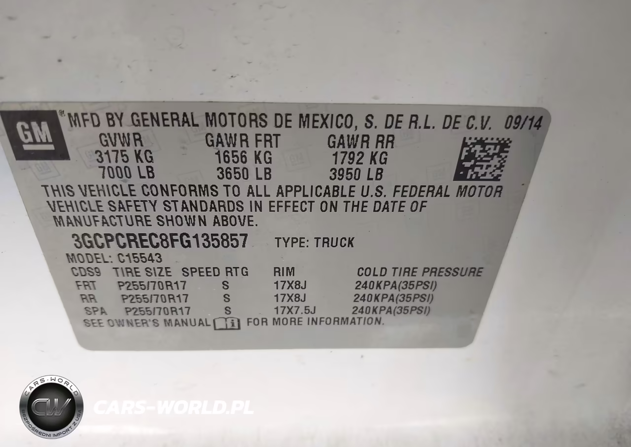 2015 Chevrolet Silverado 1500 Lt VIN:3GCPCREC8FG135857 - 9