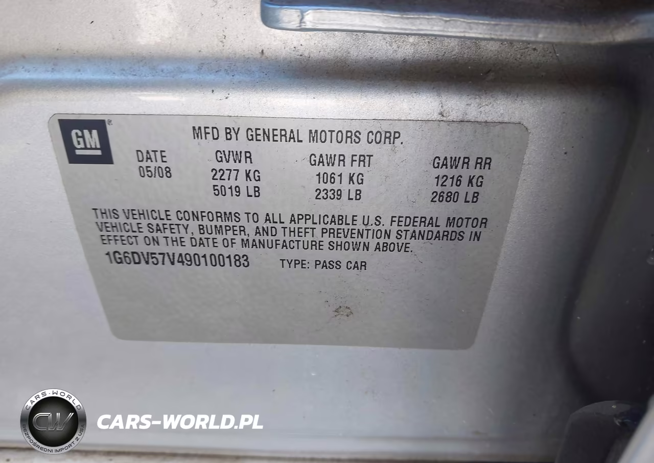 2009 Cadillac Cts Standard VIN:1G6DV57V490100183 - 9