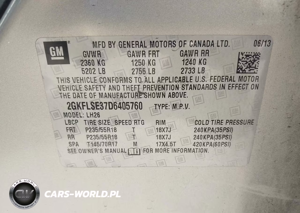 2013 GMC Terrain Sle-2 VIN:2GKFLSE37D6405760 - 9