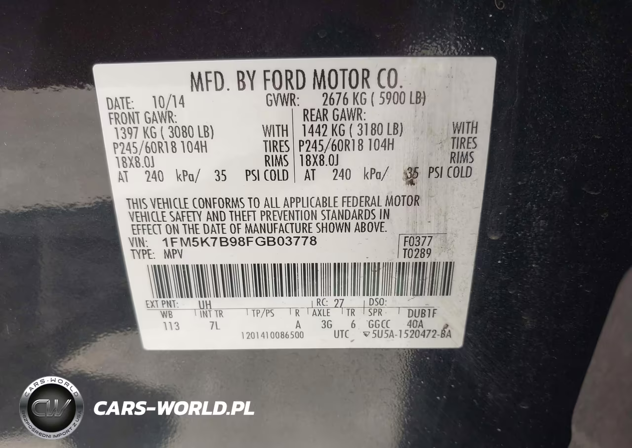 2015 Ford Explorer VIN:1FM5K7B98FGB03778 - 9