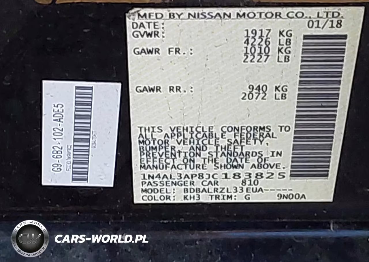 2018 Nissan Altima 2.5 Sl VIN:1N4AL3AP8JC183825 - 9