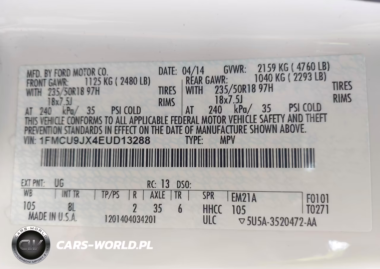 2014 Ford Escape Titanium VIN:1FMCU9JX4EUD13288 - 9