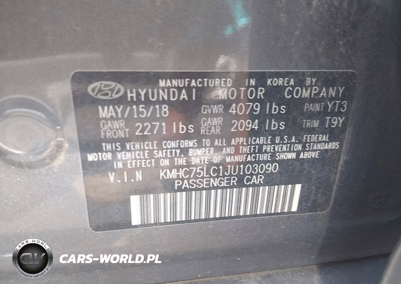 2018 Hyundai Ioniq Hybrid Sel VIN:KMHC75LC1JU103090 - 9