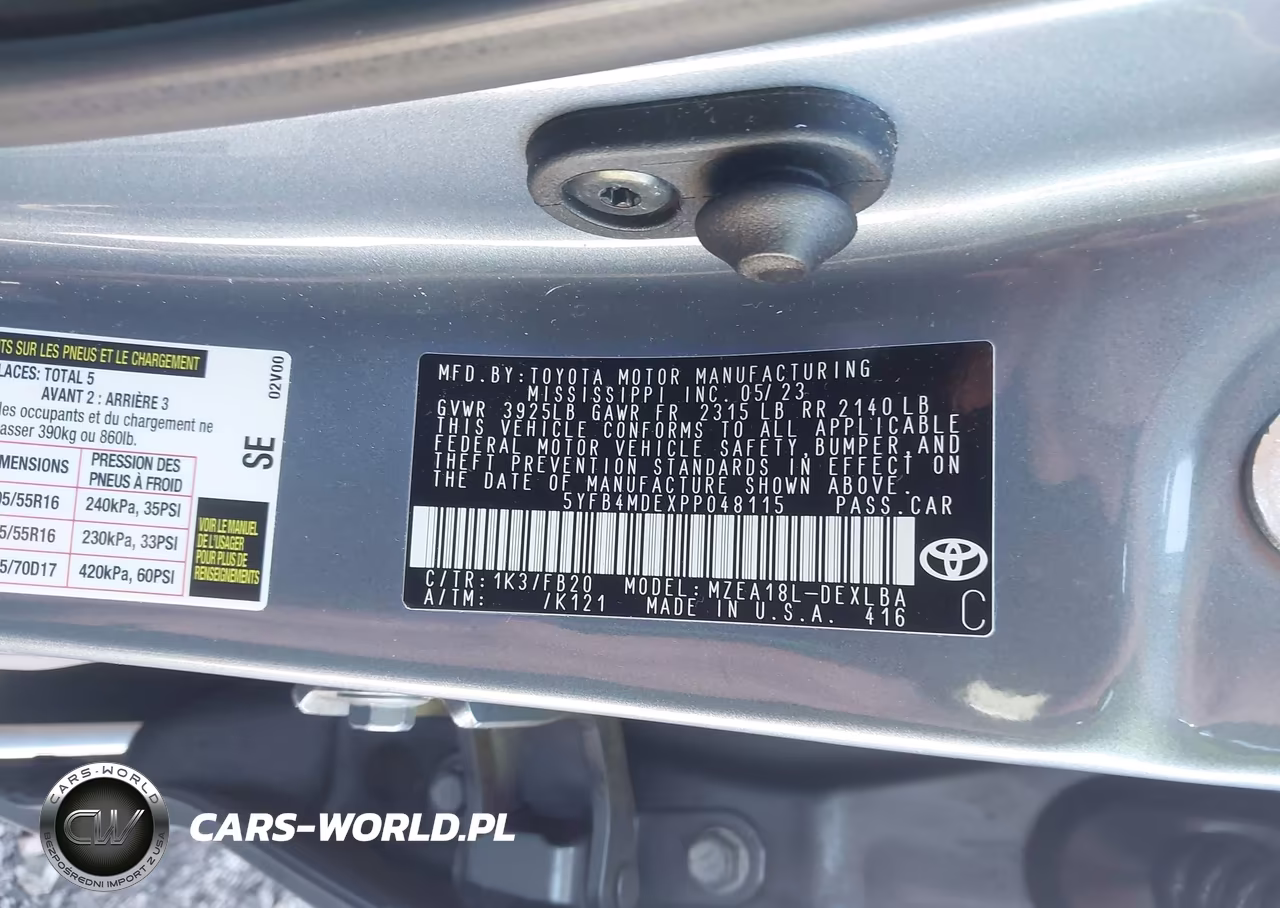 2023 Toyota Corolla Le VIN:5YFB4MDEXPP048115 - 9