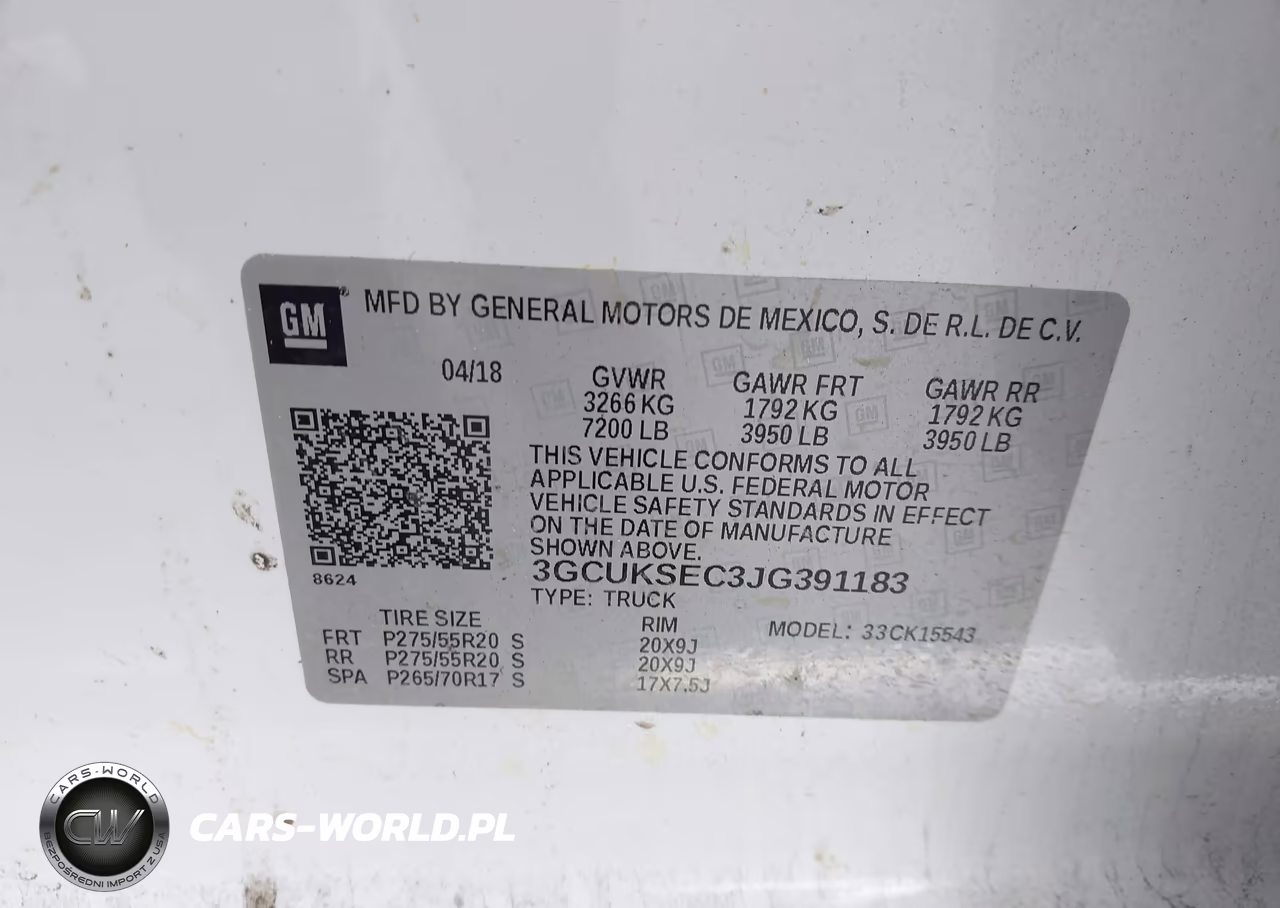 2018 Chevrolet Silverado 1500 1Lz VIN:3GCUKSEC3JG391183 - 9