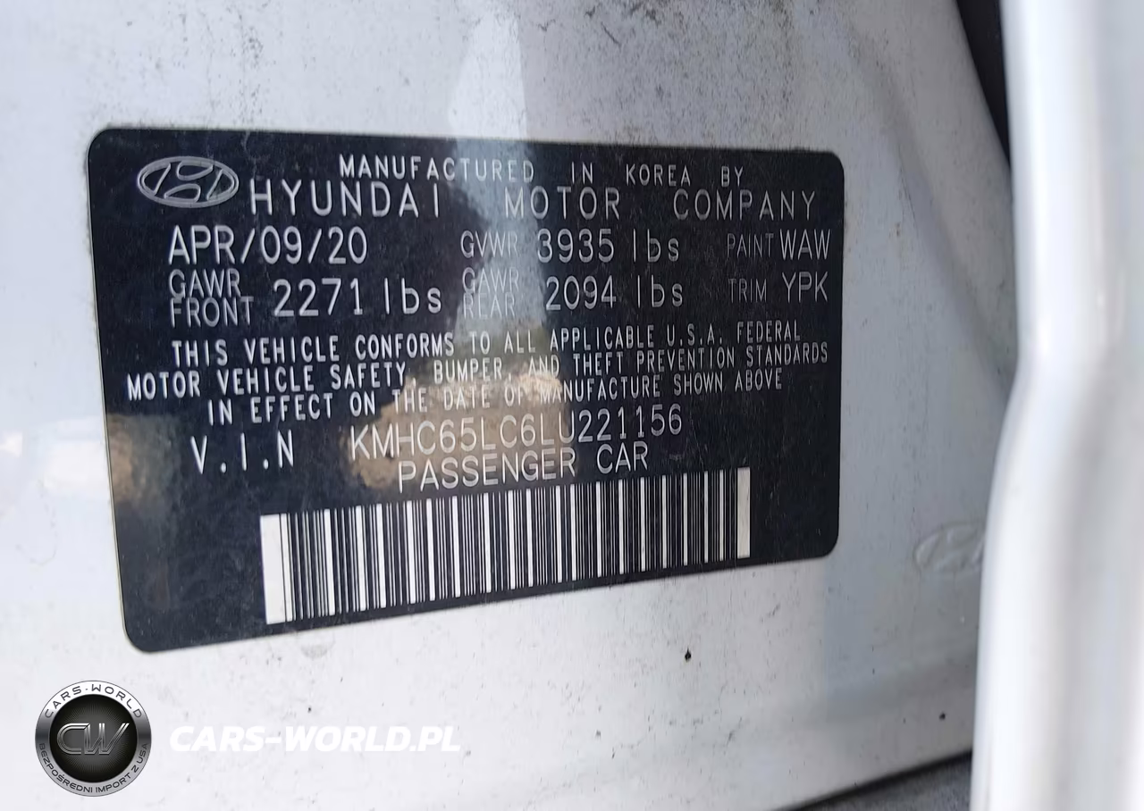 2020 Hyundai Ioniq Hybrid Blue VIN:KMHC65LC6LU221156 - 9