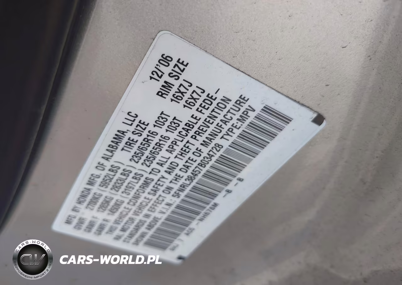 2007 Honda Odyssey Ex VIN:5FNRL38457B034728 - 9