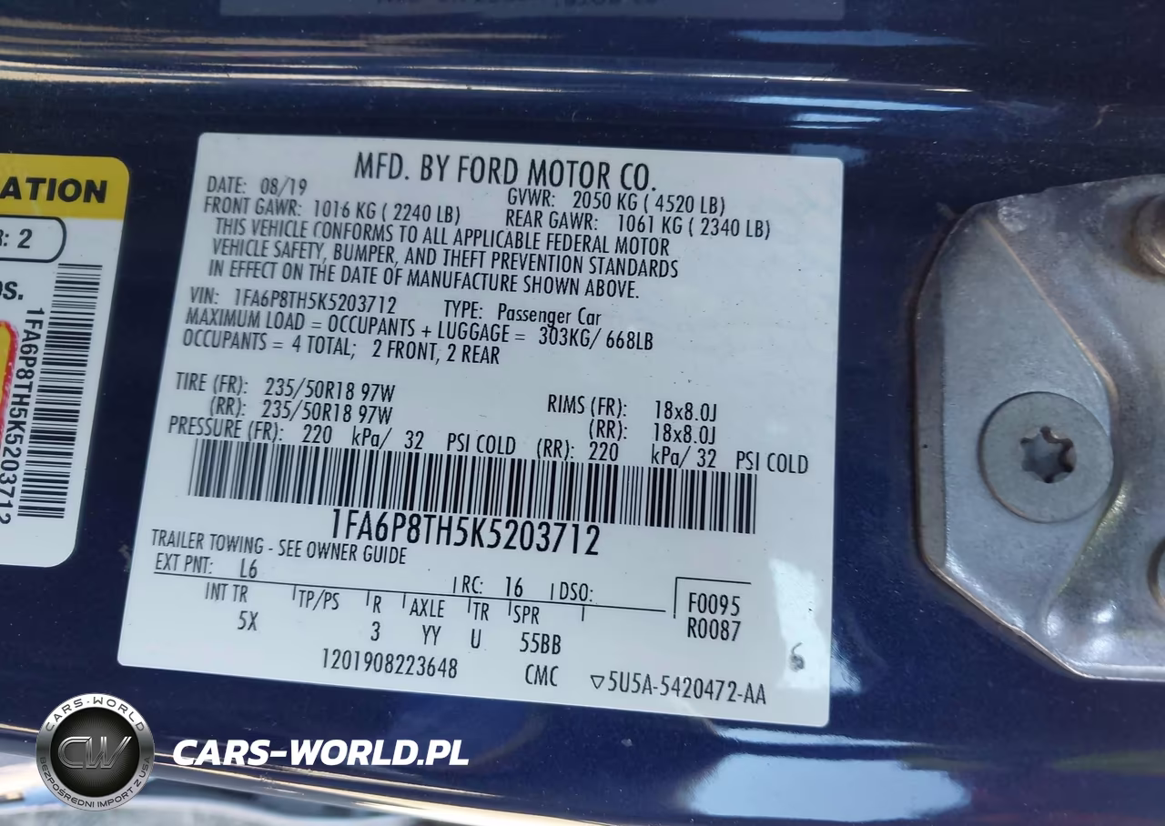 2019 Ford Mustang Ecoboost Premium VIN:1FA6P8TH5K5203712 - 9