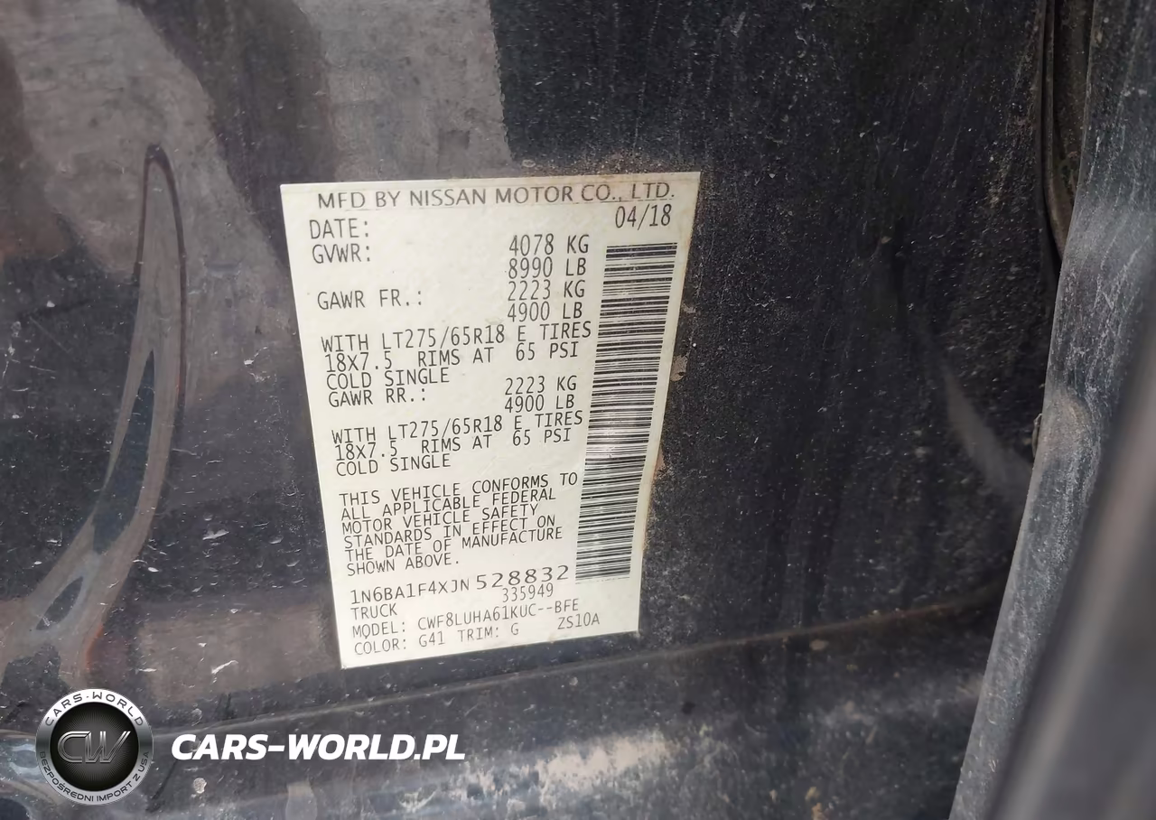 2018 Nissan Titan Xd Pro-4X Diesel VIN:1N6BA1F4XJN528832 - 9
