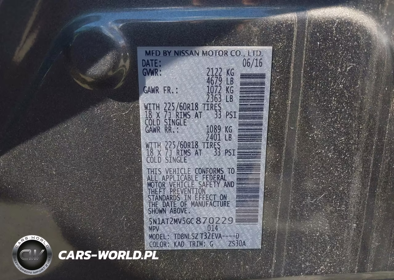 2016 Nissan Rogue Sl VIN:5N1AT2MV5GC870229 - 9