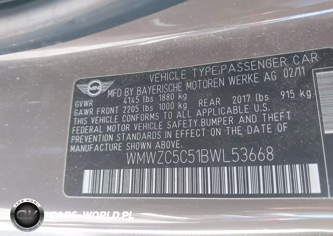 2011 Mini Cooper S Countryman VIN:WMWZC5C51BWL53668 - 9