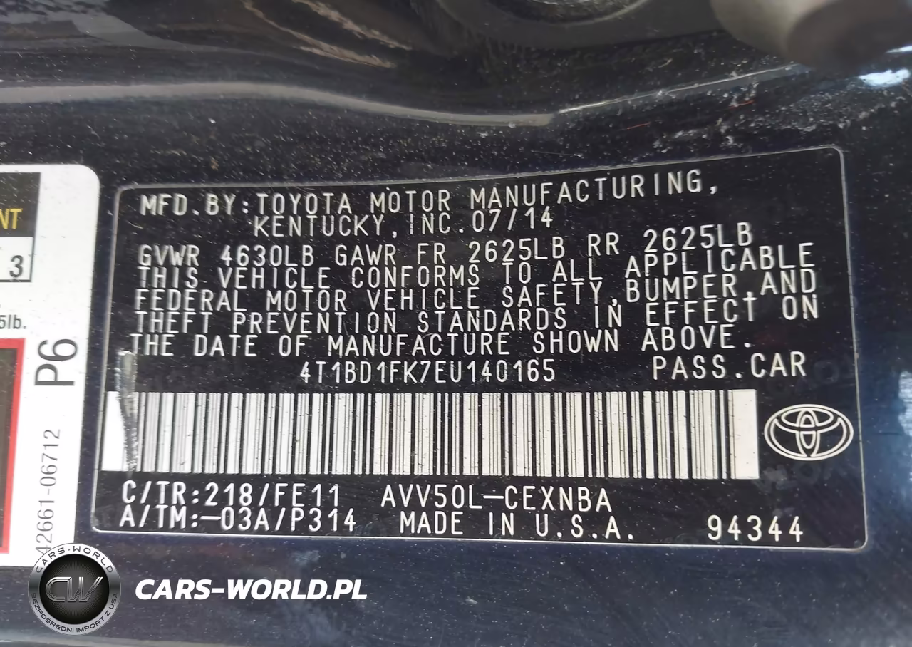 2014 Toyota Camry Hybrid Le VIN:4T1BD1FK7EU140165 - 9