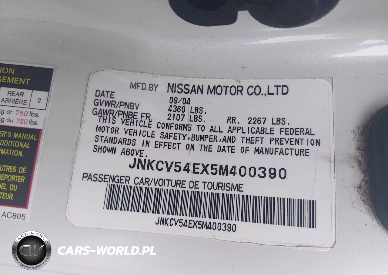 2005 INFINITI G35 VIN:JNKCV54EX5M400390 - 9