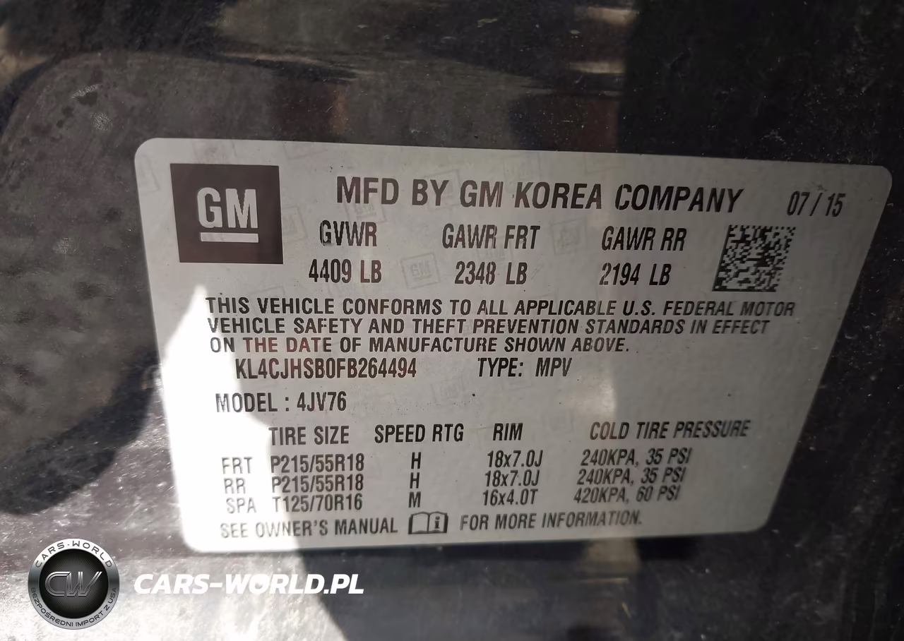 2015 Buick Encore Premium VIN:KL4CJHSB0FB264494 - 9