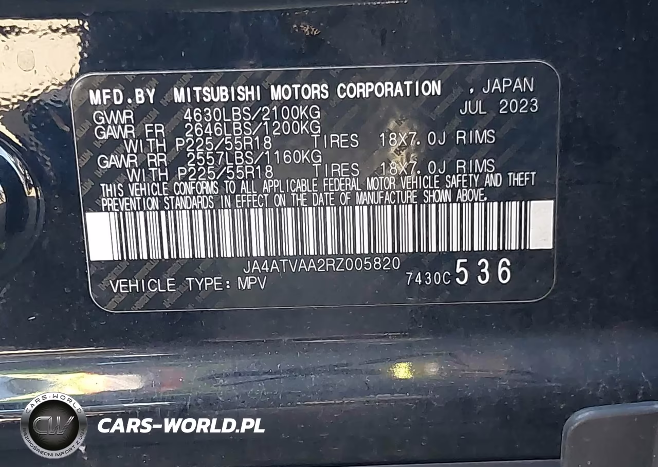 2024 Mitsubishi Eclipse Cross Le S-Awc VIN:JA4ATVAA2RZ005820 - 9