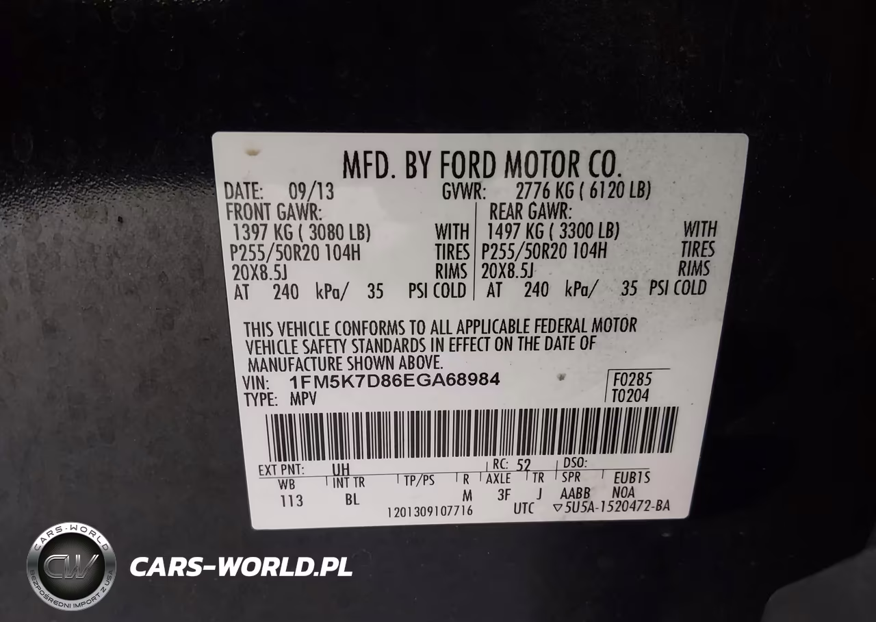 2014 Ford Explorer Xlt VIN:1FM5K7D86EGA68984 - 9