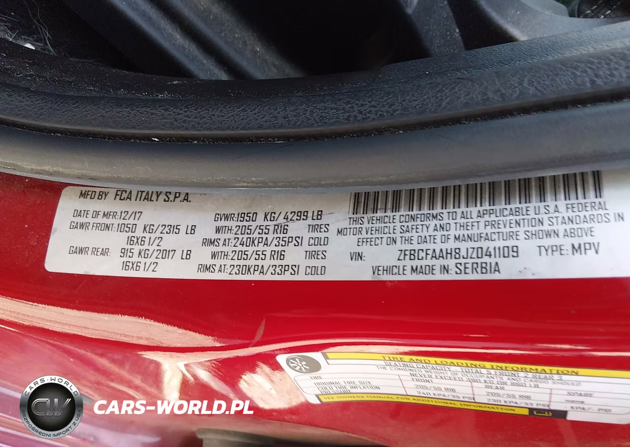 2018 Fiat 500L Pop VIN:ZFBCFAAH8JZ041109 - 9