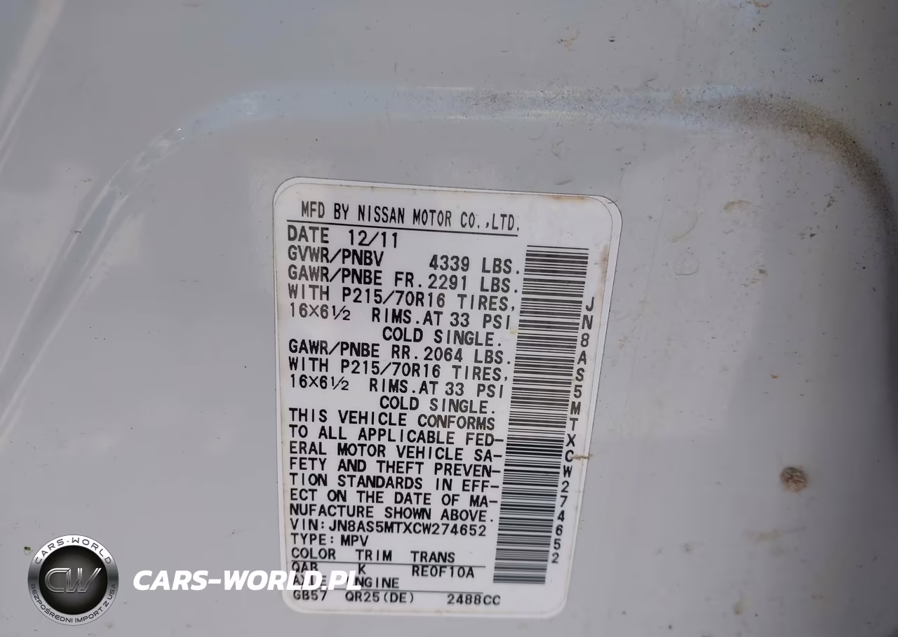 2012 Nissan Rogue S VIN:JN8AS5MTXCW274652 - 9