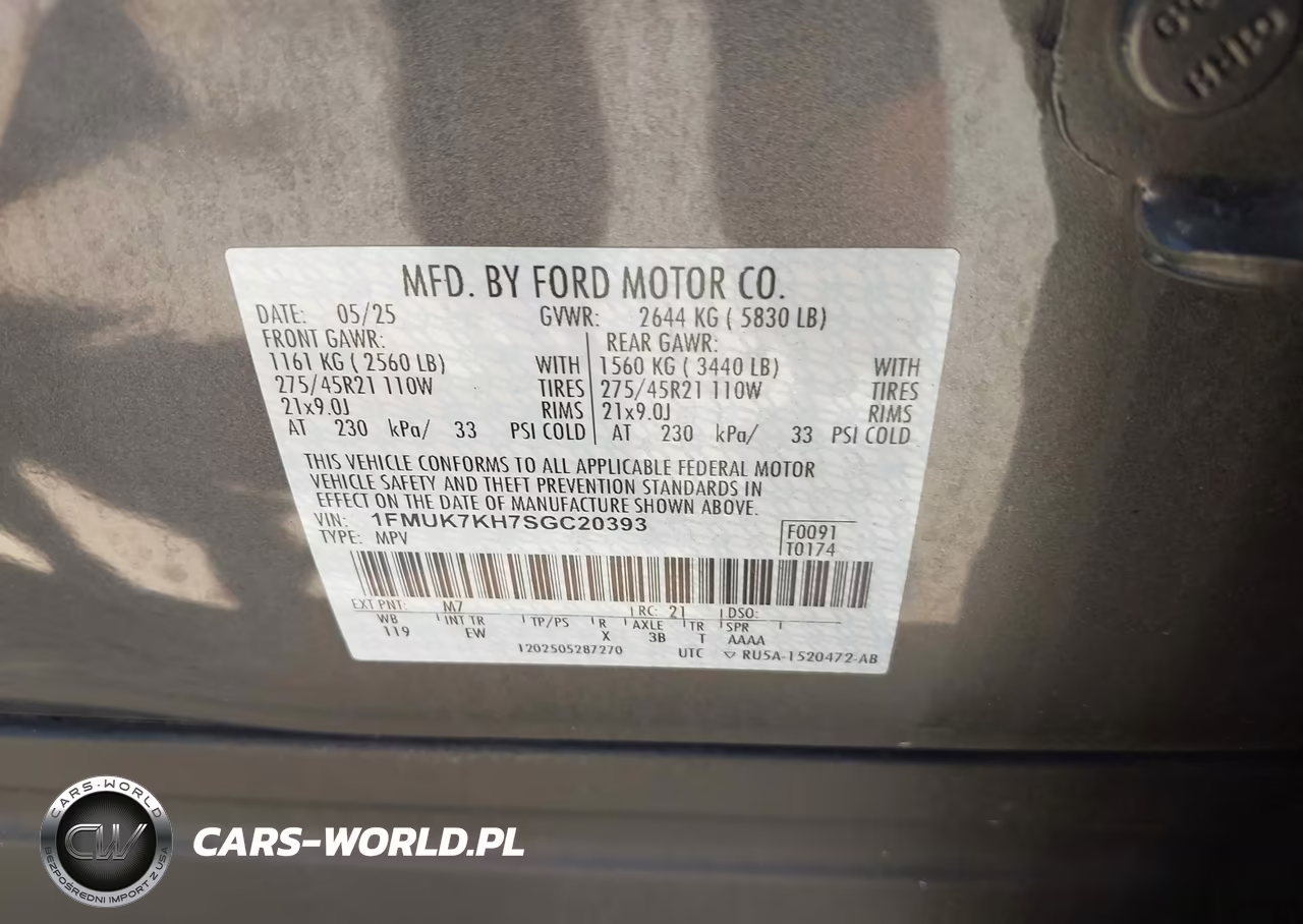 2025 Ford Explorer St-Line VIN:1FMUK7KH7SGC20393 - 9