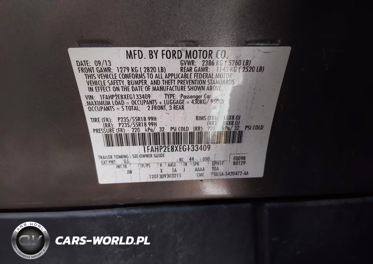 2014 Ford Taurus Sel VIN:1FAHP2E8XEG133409 - 9
