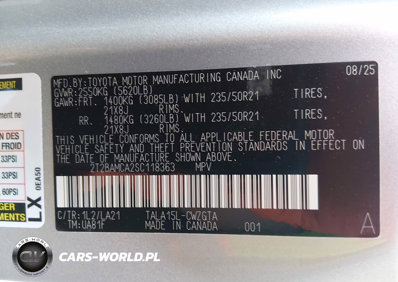 2025 Lexus Rx 350 Luxury VIN:2T2BAMCA2SC118363 - 9