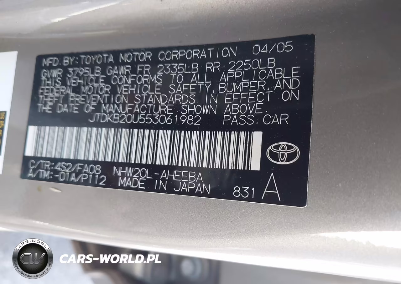 2005 Toyota Prius VIN:JTDKB20U553061982 - 9