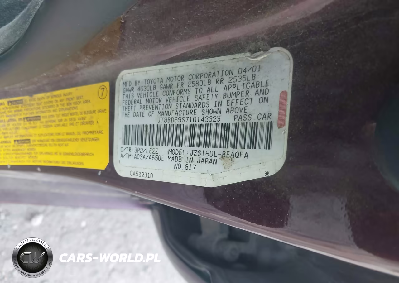 2001 Lexus Gs 300 Base (A5) VIN:JT8BD69S710143323 - 9